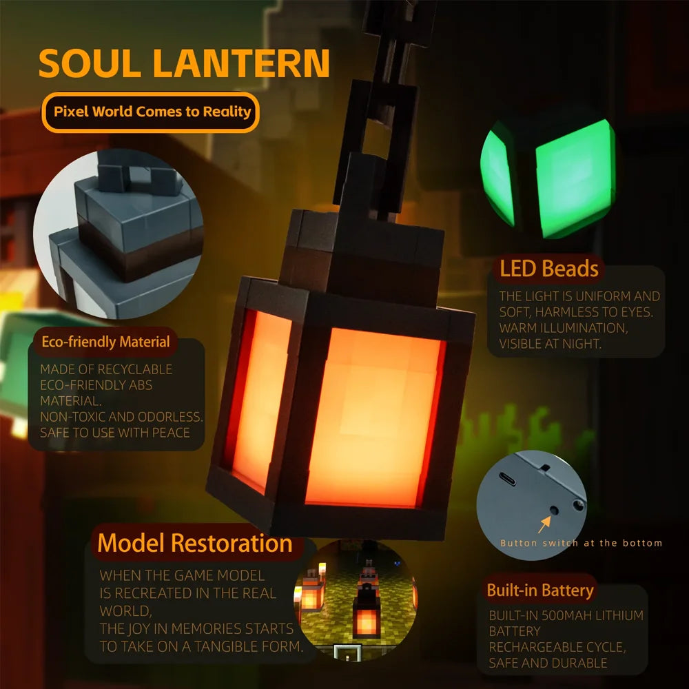 Lampe Pixel Art Bureau — Veilleuse LED 16 Couleurs Déco Ambiance