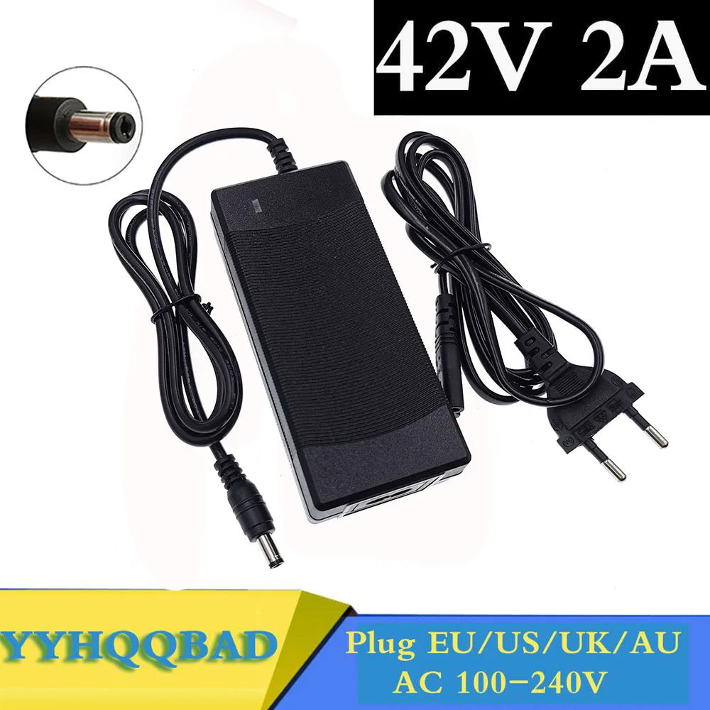 Chargeur Batterie Lithium 36V — Sortie 42V 2A | Li-ion & Li-poly