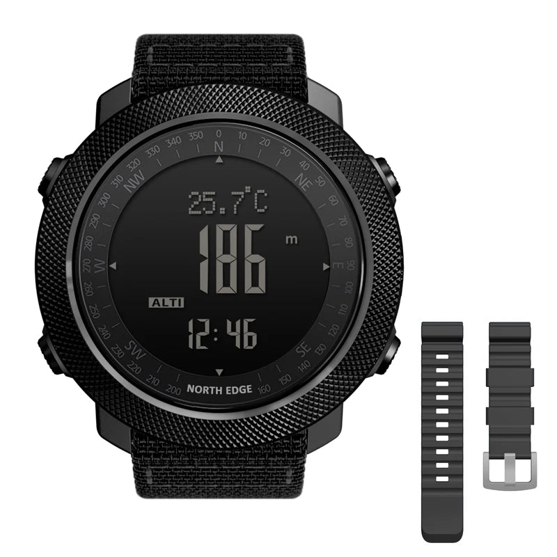 Montre Sport NORTH EDGE APACHE 3 — Altimètre, Boussole & Étanche 50M
