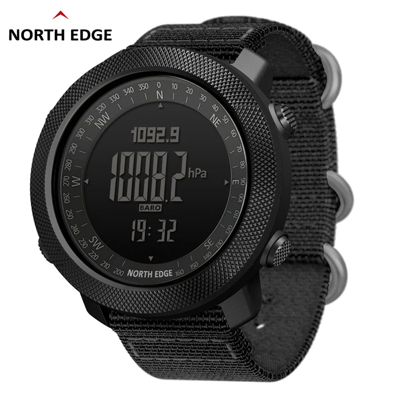 Montre Sport NORTH EDGE APACHE 3 — Altimètre, Boussole & Étanche 50M