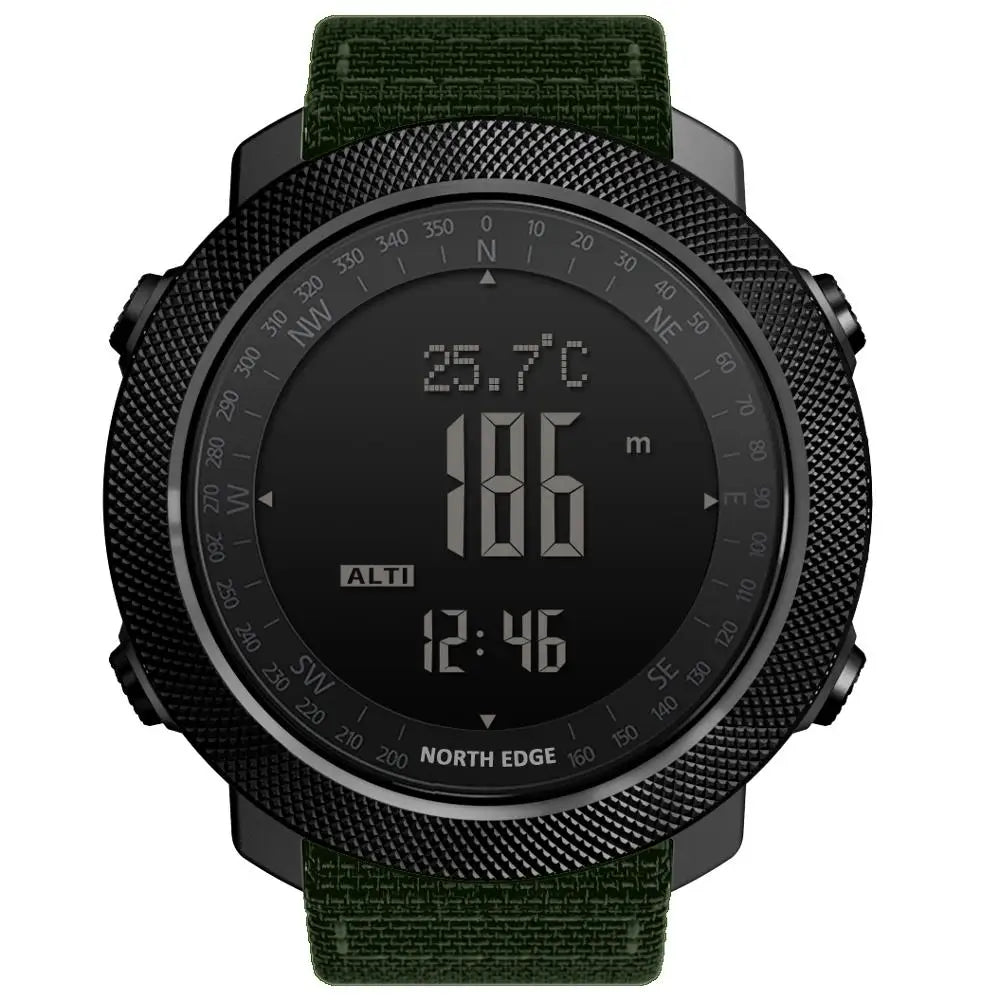 Montre Sport NORTH EDGE APACHE 3 — Altimètre, Boussole & Étanche 50M