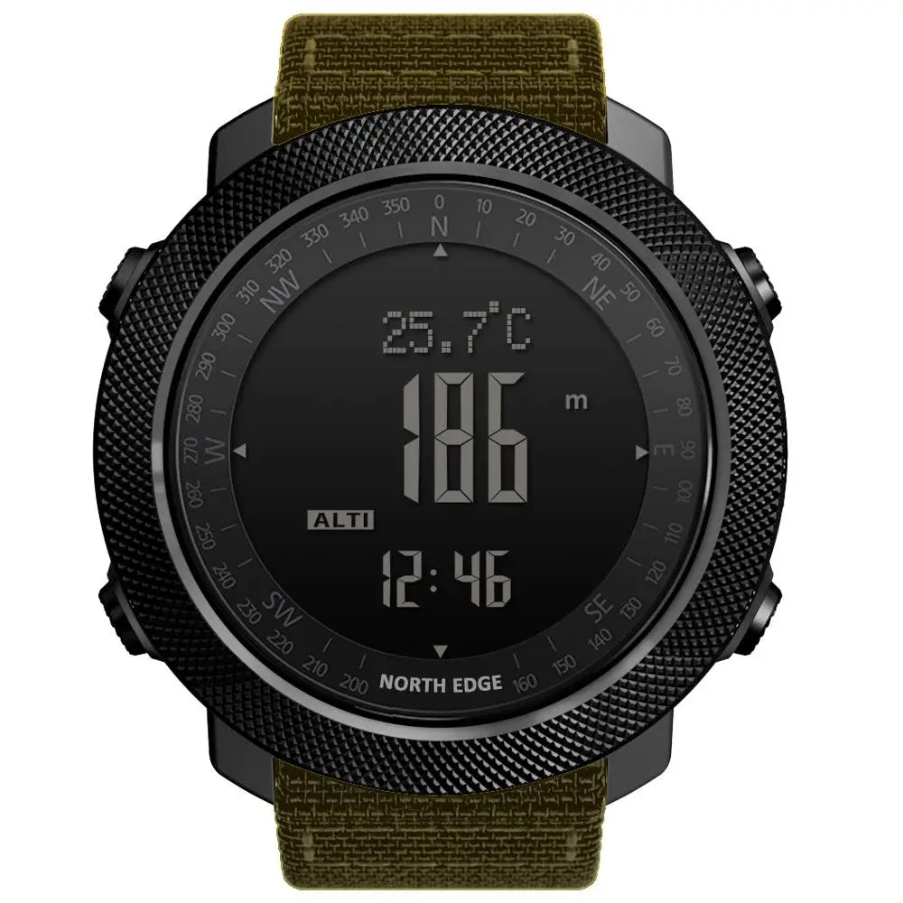 Montre Sport NORTH EDGE APACHE 3 — Altimètre, Boussole & Étanche 50M