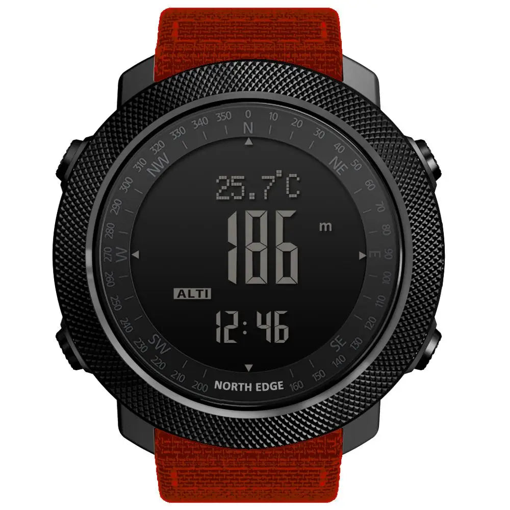 Montre Sport NORTH EDGE APACHE 3 — Altimètre, Boussole & Étanche 50M