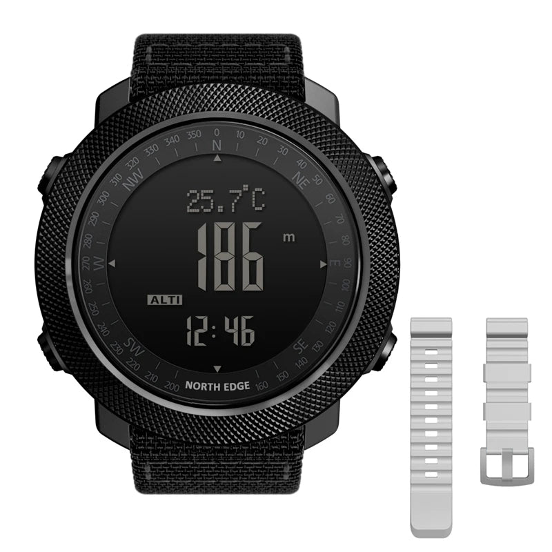 Montre Sport NORTH EDGE APACHE 3 — Altimètre, Boussole & Étanche 50M