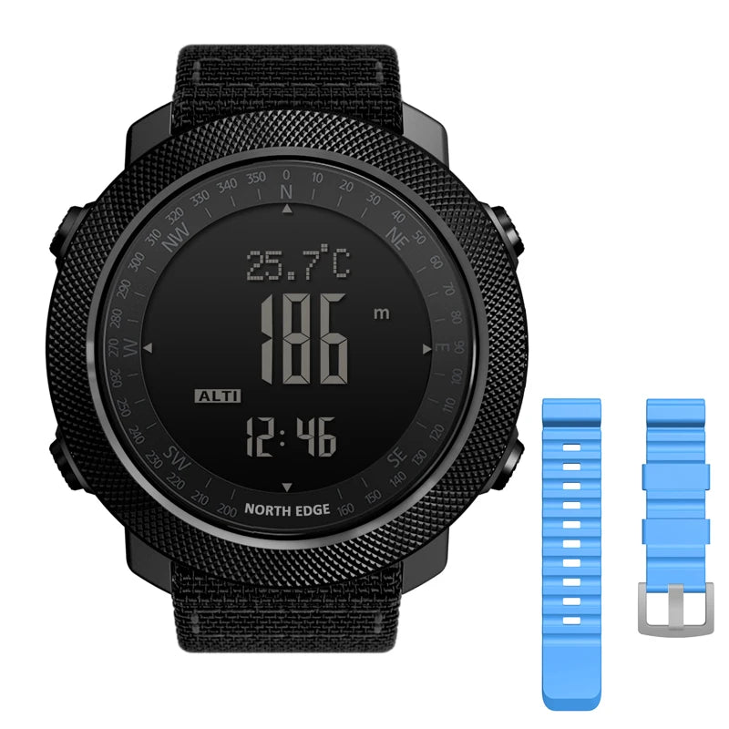 Montre Sport NORTH EDGE APACHE 3 — Altimètre, Boussole & Étanche 50M