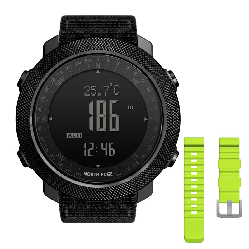 Montre Sport NORTH EDGE APACHE 3 — Altimètre, Boussole & Étanche 50M