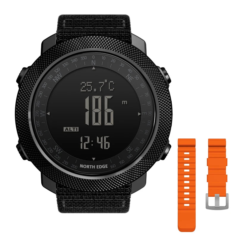 Montre Sport NORTH EDGE APACHE 3 — Altimètre, Boussole & Étanche 50M