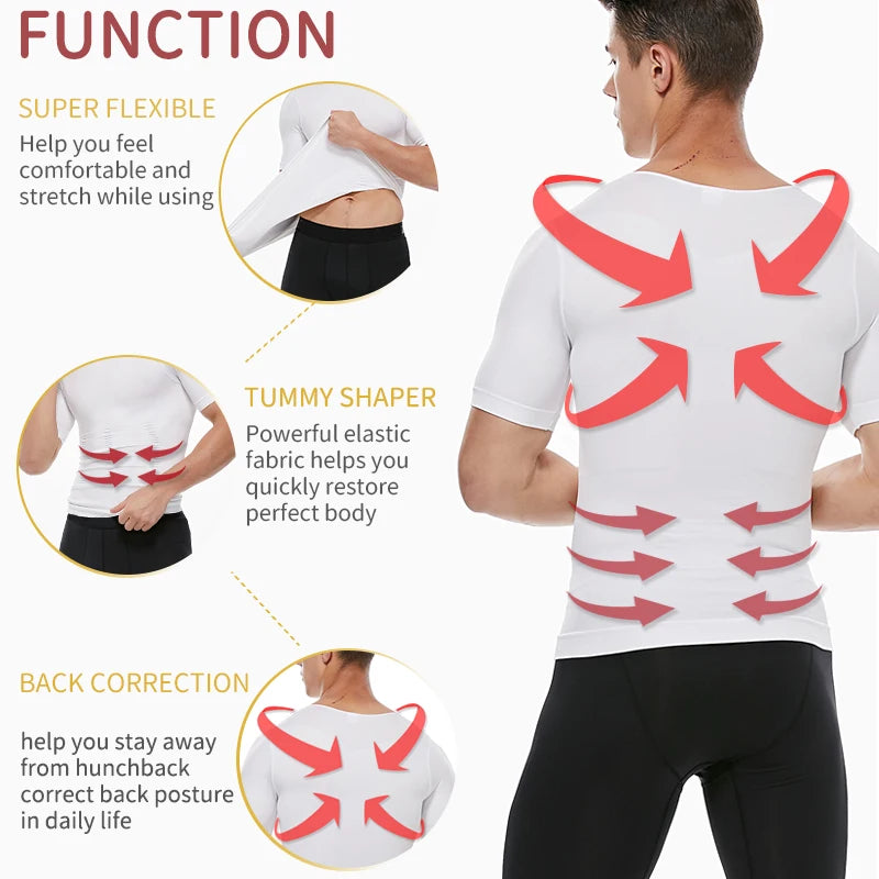Gaine Amincissante Homme — Corset Ventre Plat & Correction Posture