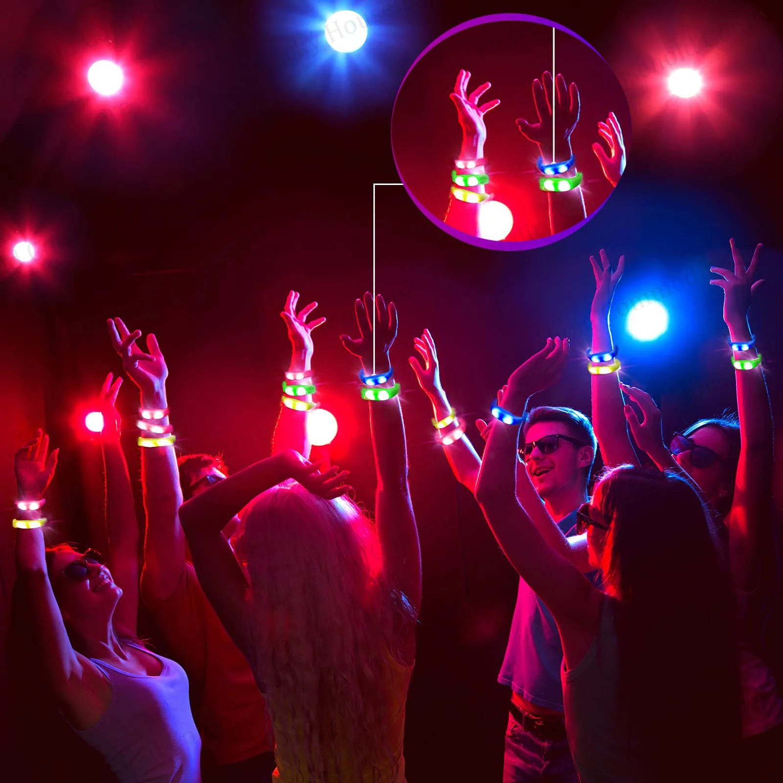 Bracelets LED Lumineux – Réactifs au Son & à la Musique | Lot de 30 à 300 pcs