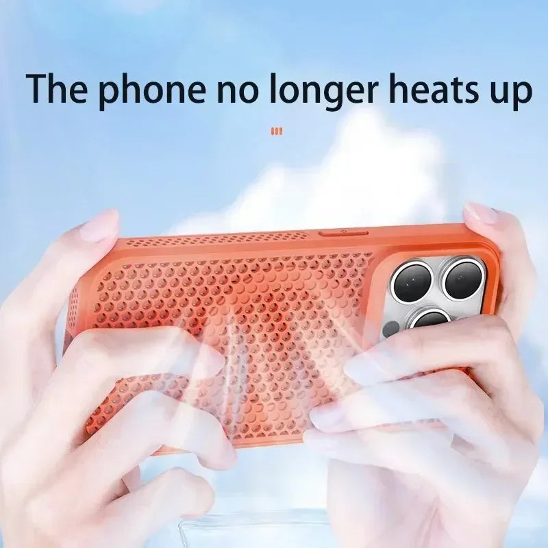 Coque iPhone Respirante MagSafe — Dissipation Thermique & Protection Premium