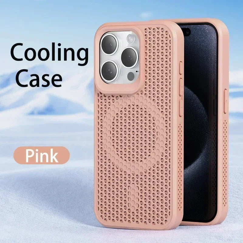 Coque iPhone Respirante MagSafe — Dissipation Thermique & Protection Premium