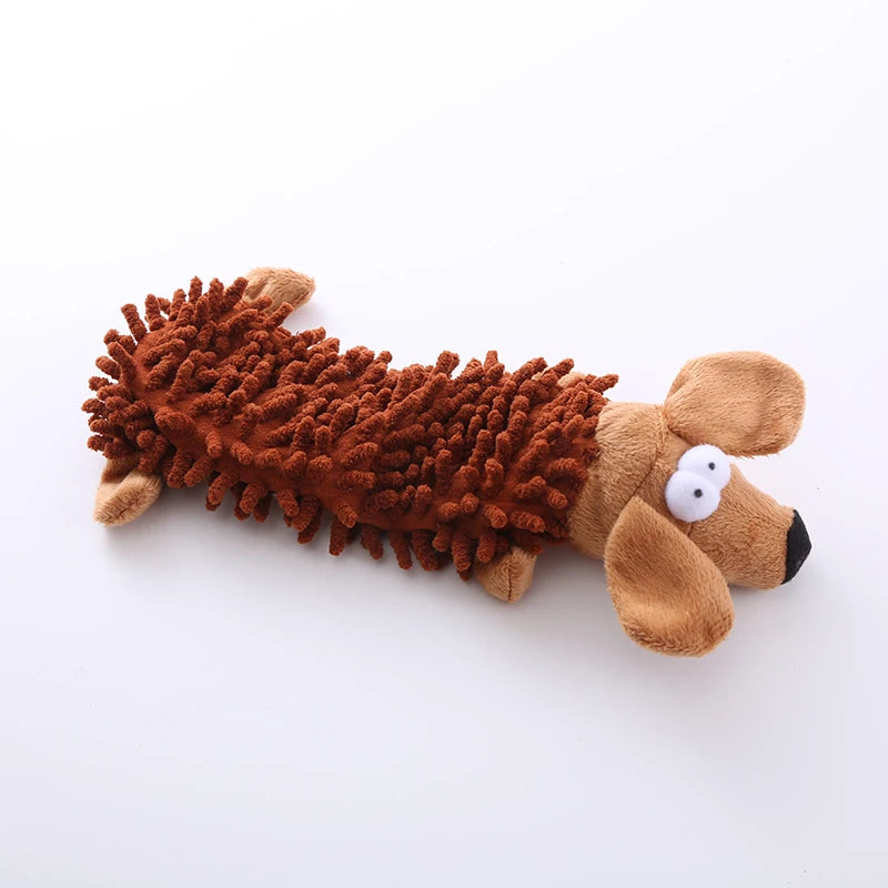 Jouet en Peluche Sonore pour Chien 🐾 — Grenouille, Hippopotame & Plus