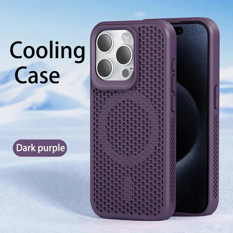Coque iPhone Respirante MagSafe — Dissipation Thermique & Protection Premium