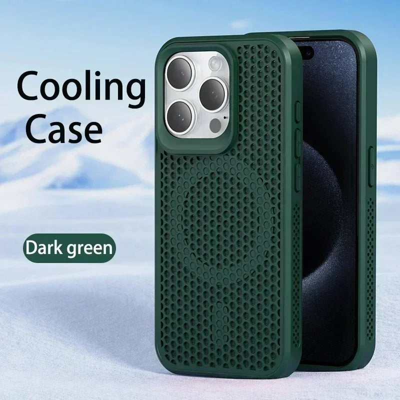 Coque iPhone Respirante MagSafe — Dissipation Thermique & Protection Premium