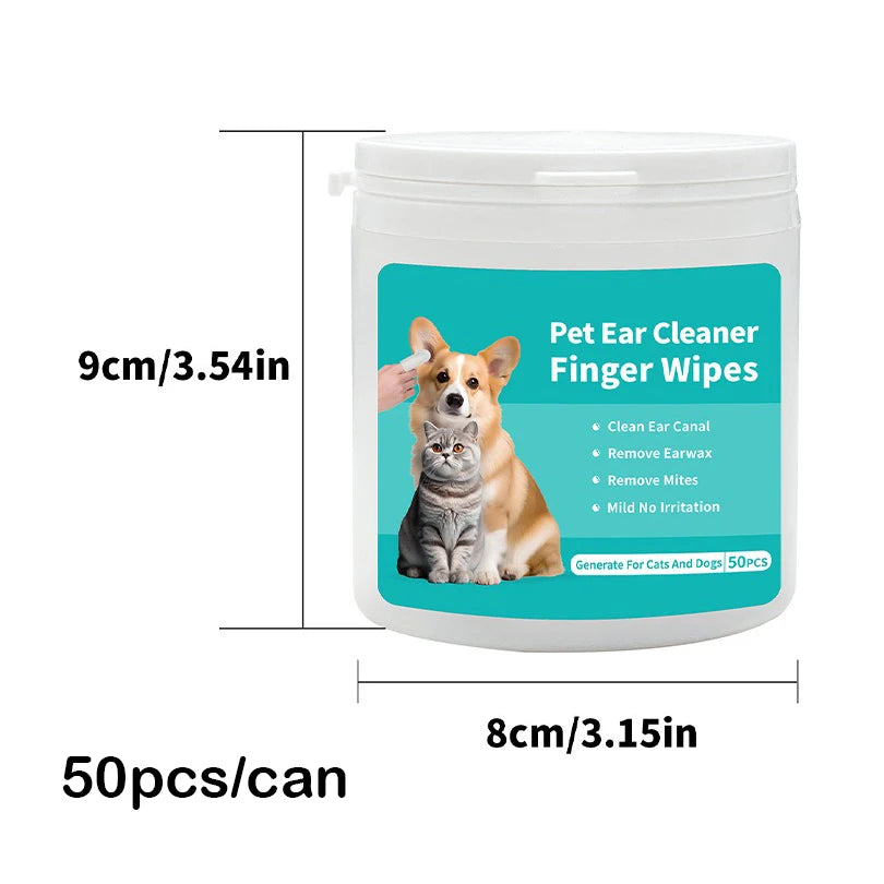 Lingettes Nettoyantes pour Oreilles — Chien & Chat | Soin Anti-Acariens
