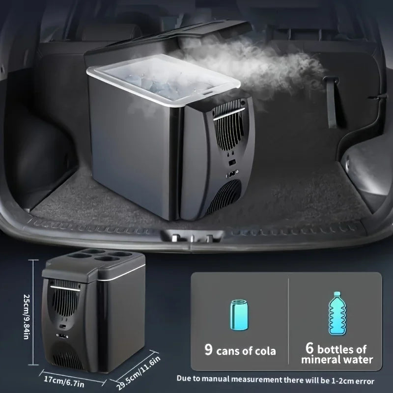 Réfrigérateur Portable 12V — Glacière Électrique 6L Chaud & Froid