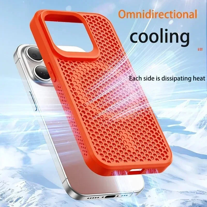 Coque iPhone Respirante MagSafe — Dissipation Thermique & Protection Premium