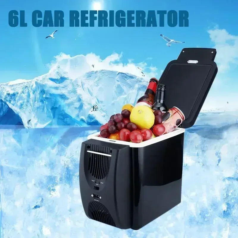 Réfrigérateur Portable 12V — Glacière Électrique 6L Chaud & Froid