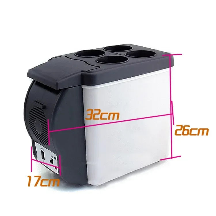 Réfrigérateur Portable 12V — Glacière Électrique 6L Chaud & Froid