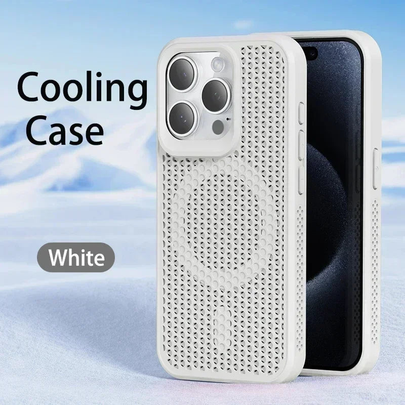 Coque iPhone Respirante MagSafe — Dissipation Thermique & Protection Premium