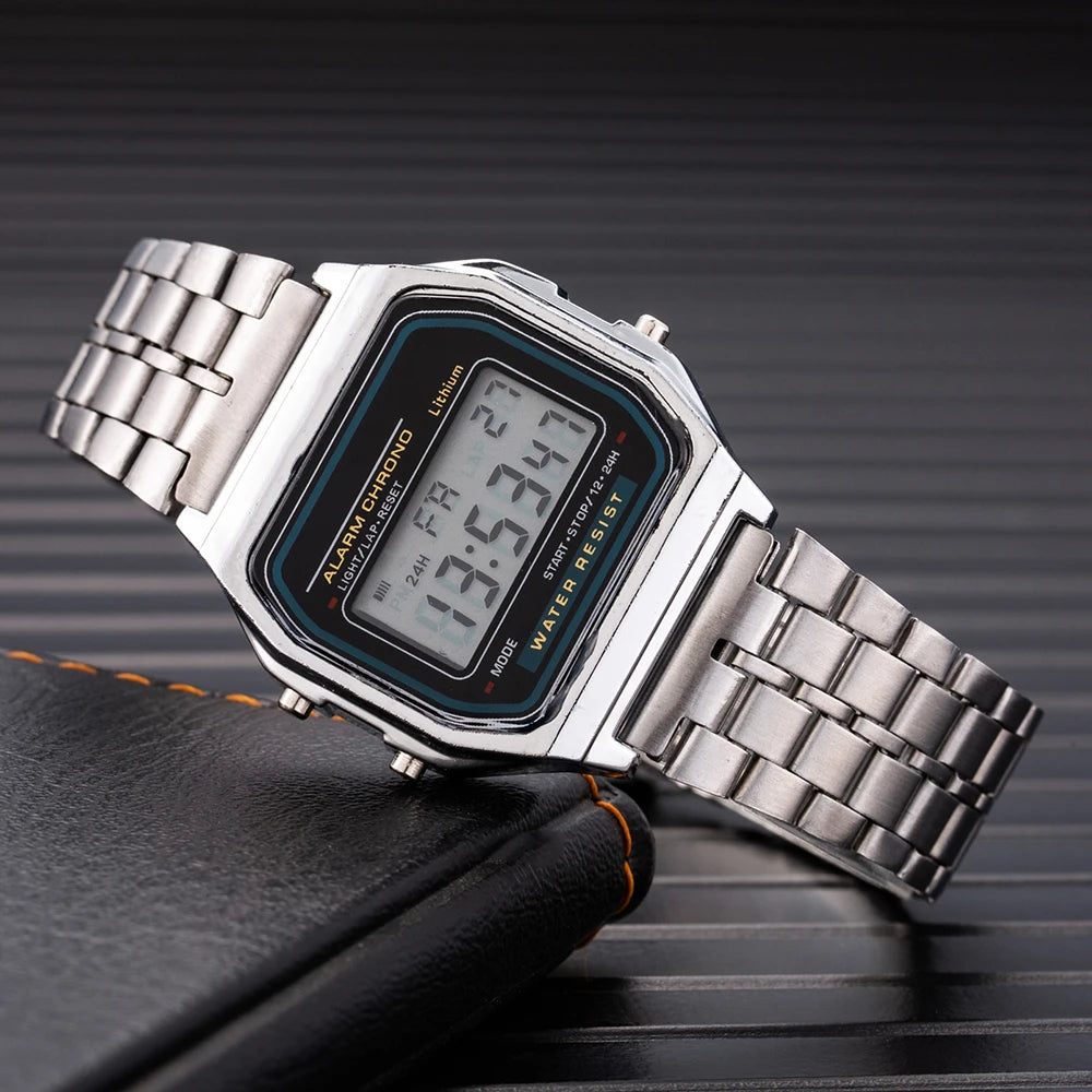 Montre LED Sport Dorée — Homme & Femme | Waterproof & Style Luxe