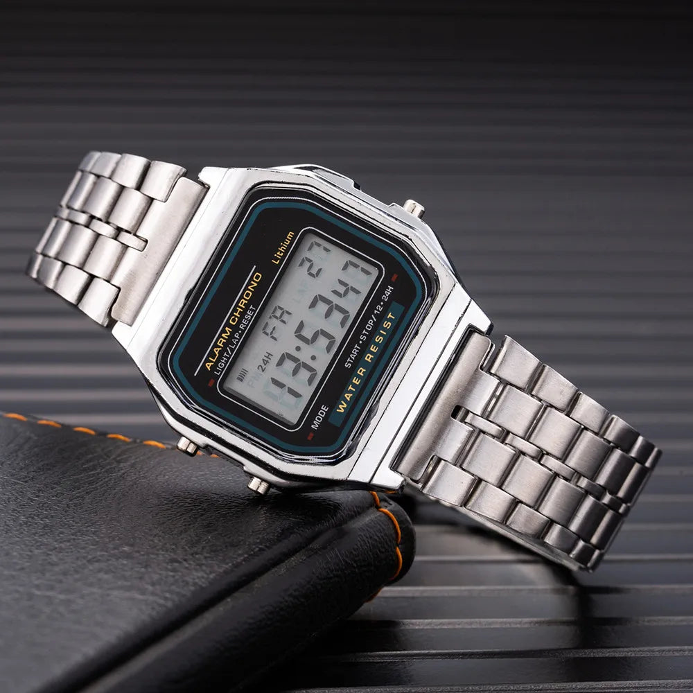 Montre LED Sport Dorée — Homme & Femme | Waterproof & Style Luxe