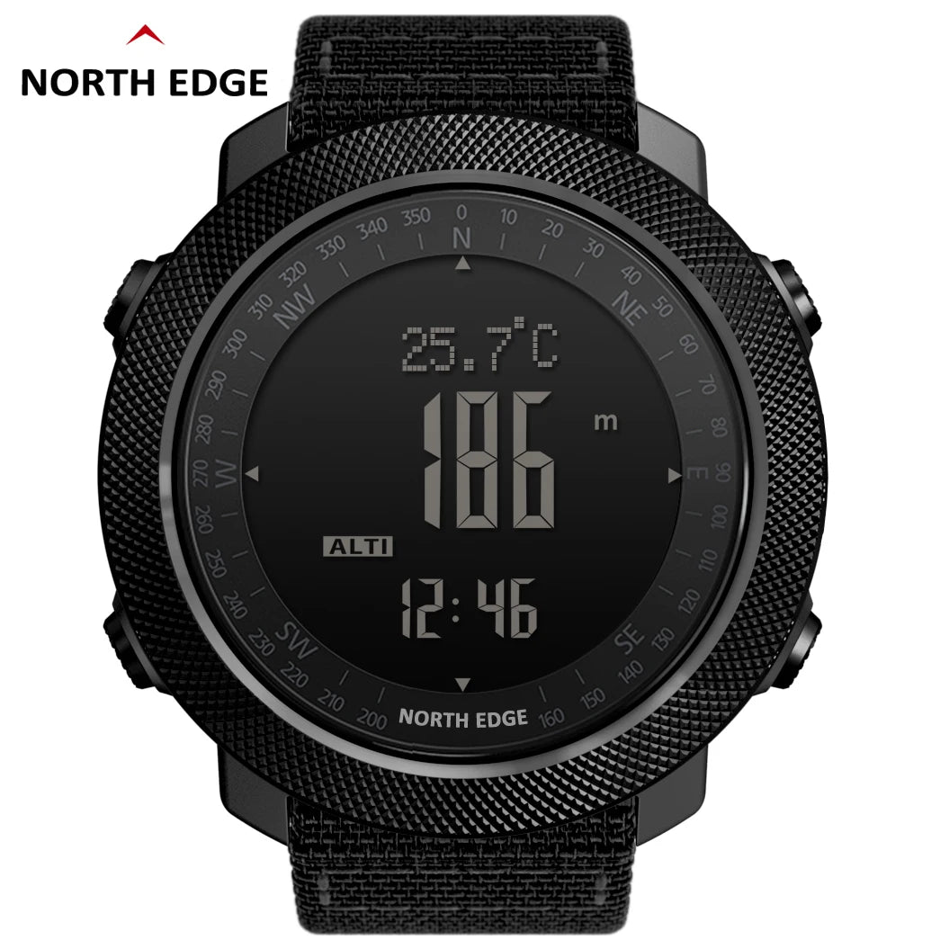 Montre Sport NORTH EDGE APACHE 3 — Altimètre, Boussole & Étanche 50M