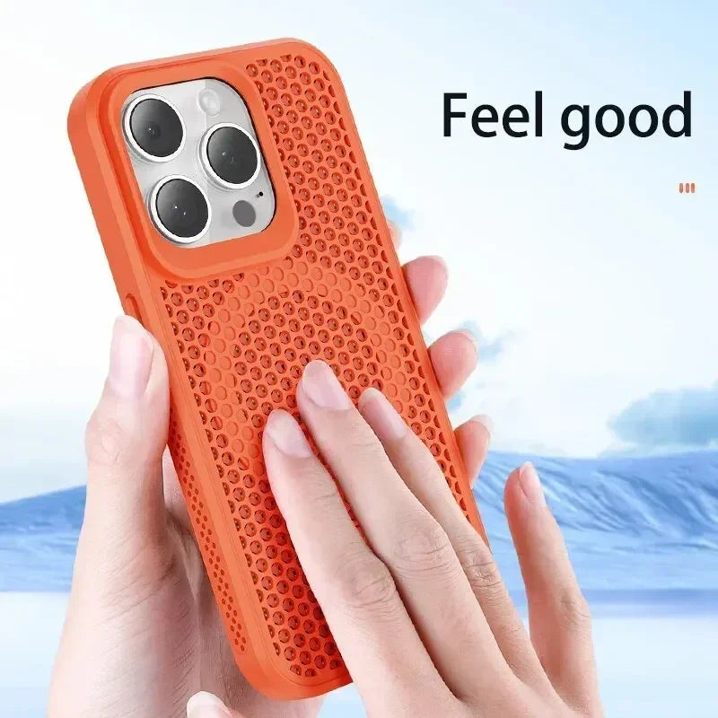 Coque iPhone Respirante MagSafe — Dissipation Thermique & Protection Premium