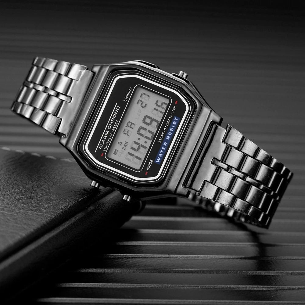 Montre LED Sport Dorée — Homme & Femme | Waterproof & Style Luxe