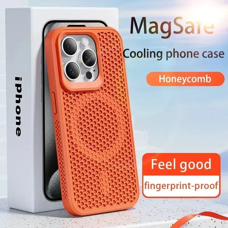 Coque iPhone Respirante MagSafe — Dissipation Thermique & Protection Premium