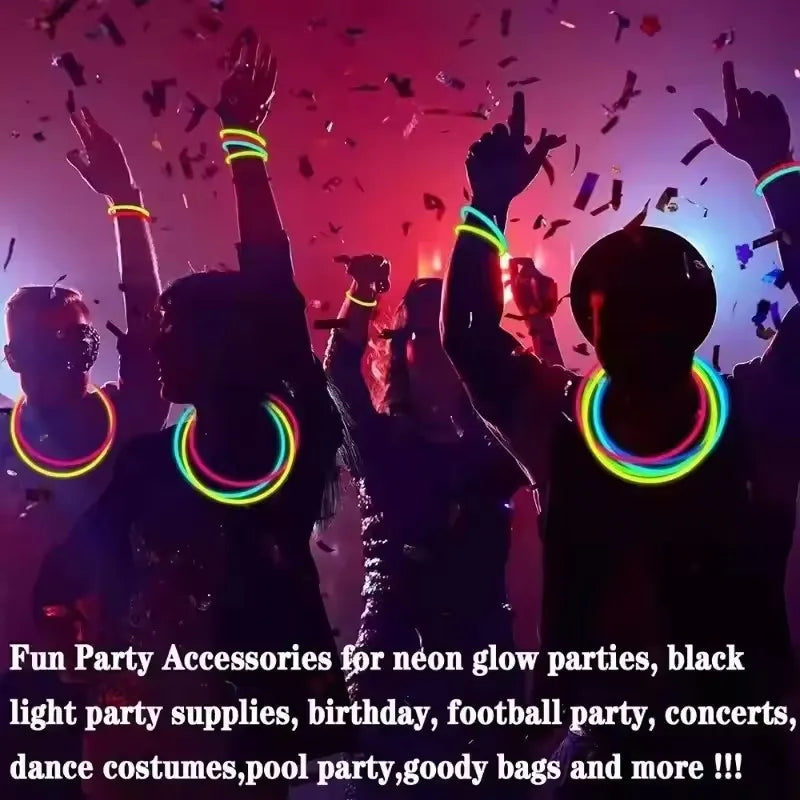 Bâtons Fluorescents Lumineux Multicolores | Lot 50 ou 100 pcs – Fêtes & Événements