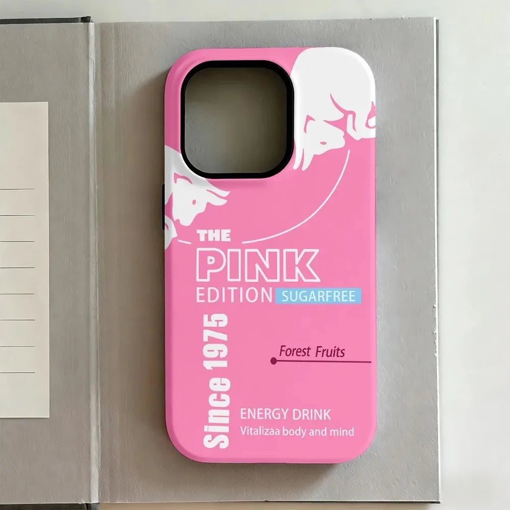 Coque iPhone Bulles Rouge Double Couche — Luxe & Protection Maximale