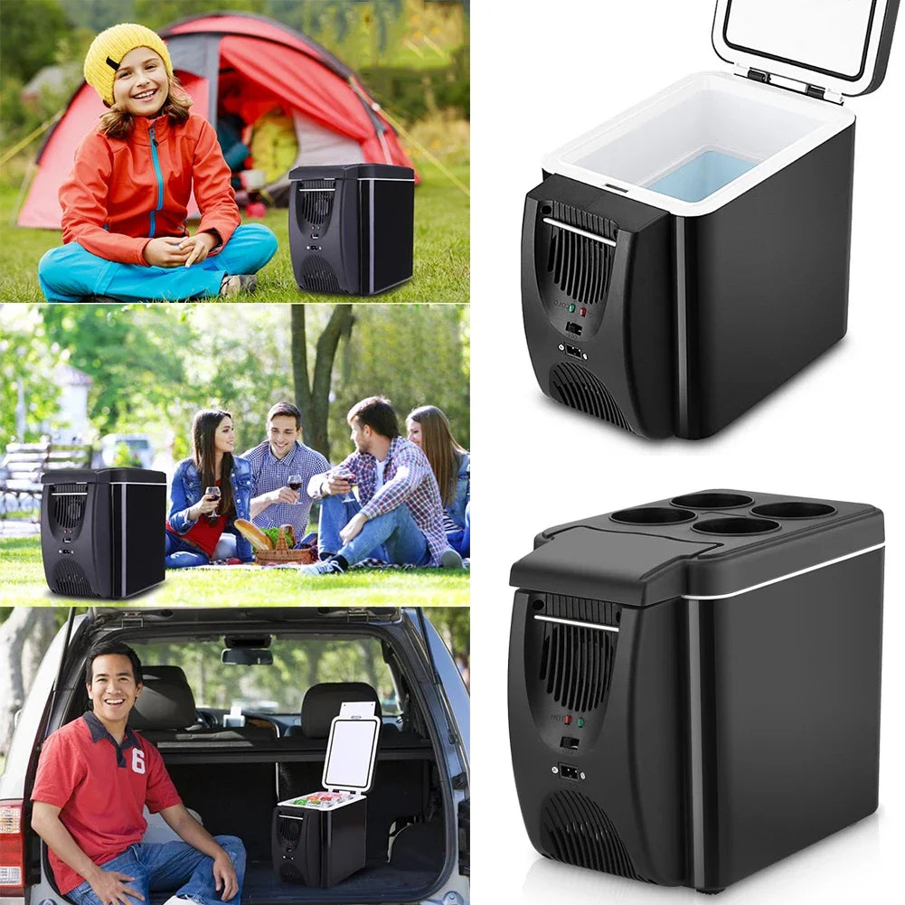 Réfrigérateur Portable 12V — Glacière Électrique 6L Chaud & Froid